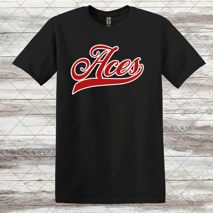 Aces- Design 3- Short Sleeve T-Shirt-Cotton or Dri Fit