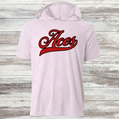 Aces-Design 3 Dri Fit Shirts w/ Hoods- Short and Long Sleeve