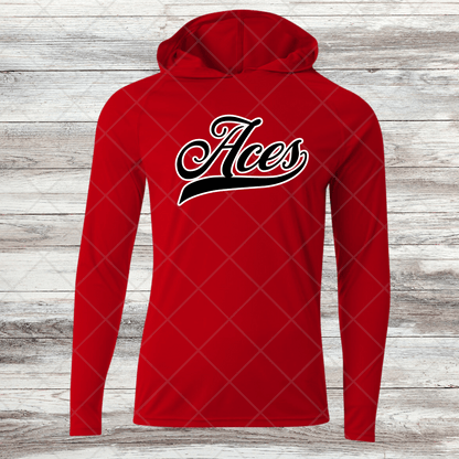 Aces-Design 3 Dri Fit Shirts w/ Hoods- Short and Long Sleeve