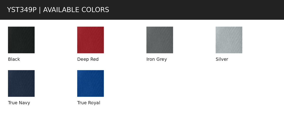 YST349P supplier available color swatches