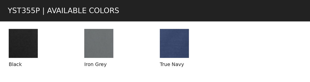 YST355P supplier available color swatches