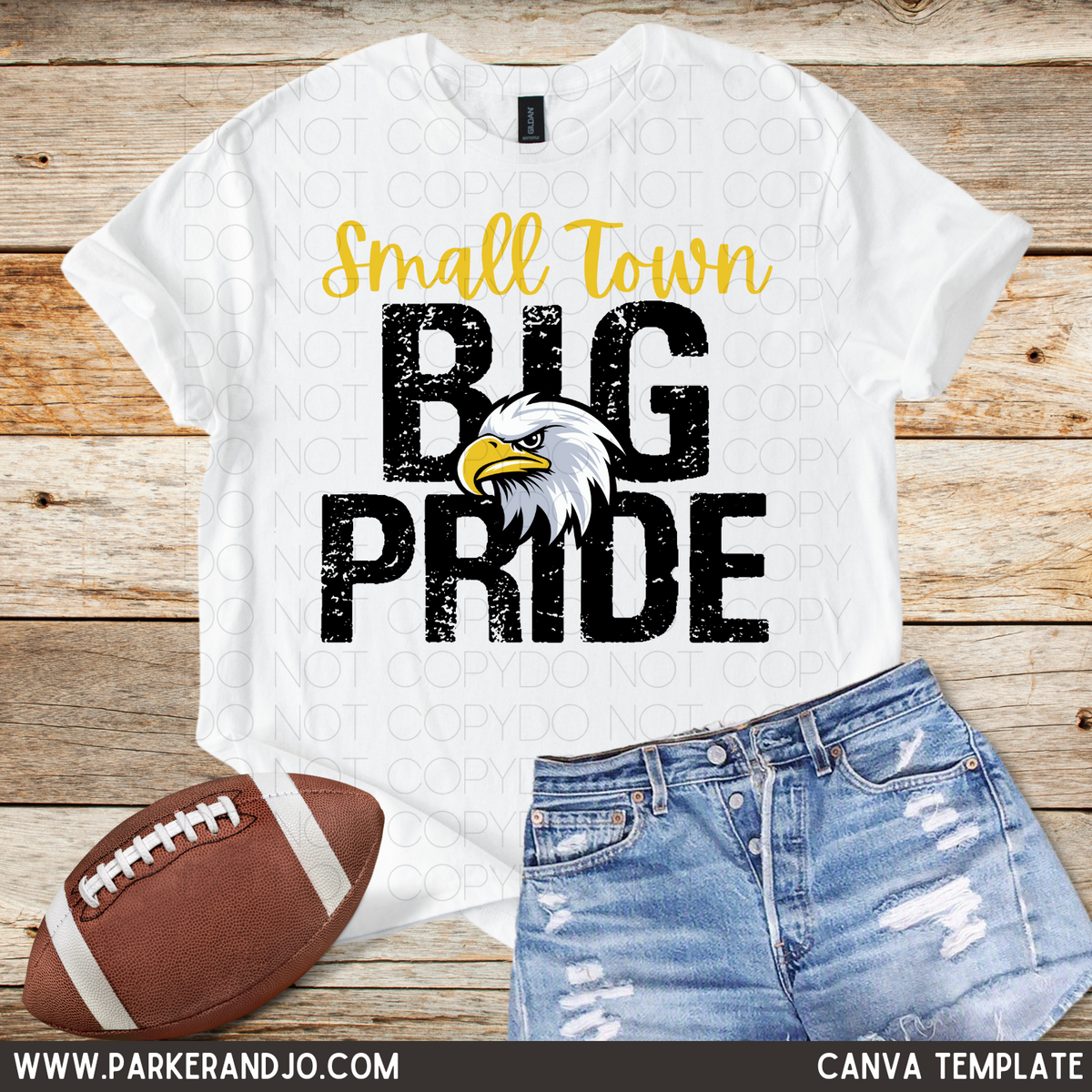 Custom Small Town Big Pride Top — design example 1
