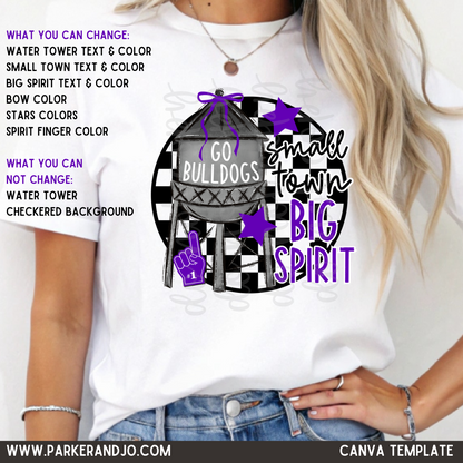 Custom Small Town Big Spirit Top — design example 1