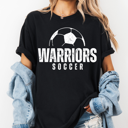Custom Arched Distressed Soccer Top — design example 1