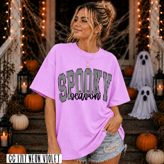 Spooky Season Striped Print