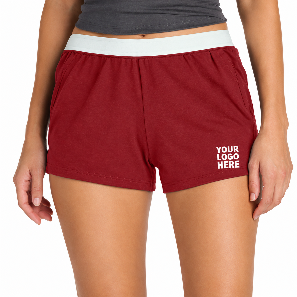Sport-Tek LST311 custom shorts — YOUR LOGO HERE on front leg