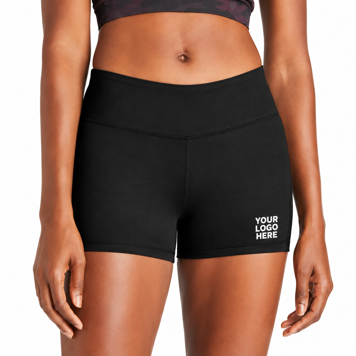 Sport-Tek LST475 custom shorts — YOUR LOGO HERE on front leg