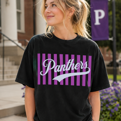 Custom Striped School Spirit Mascot Top — design example 1