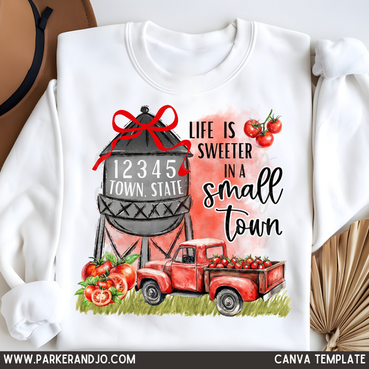 Custom Tomato Small Town Top — design example 1