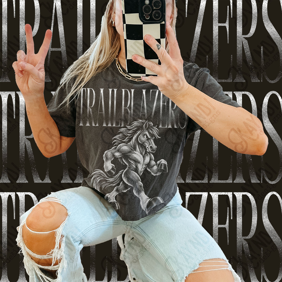 Halftone Trailblazers 3 Top design mockup