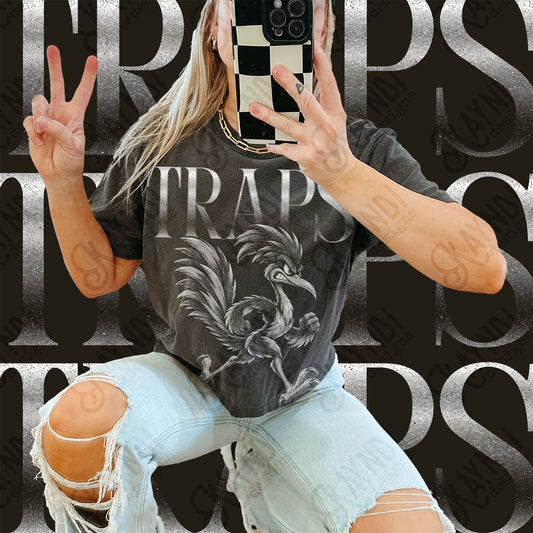 Traps Halftone Mascot Shirt apparel mockup