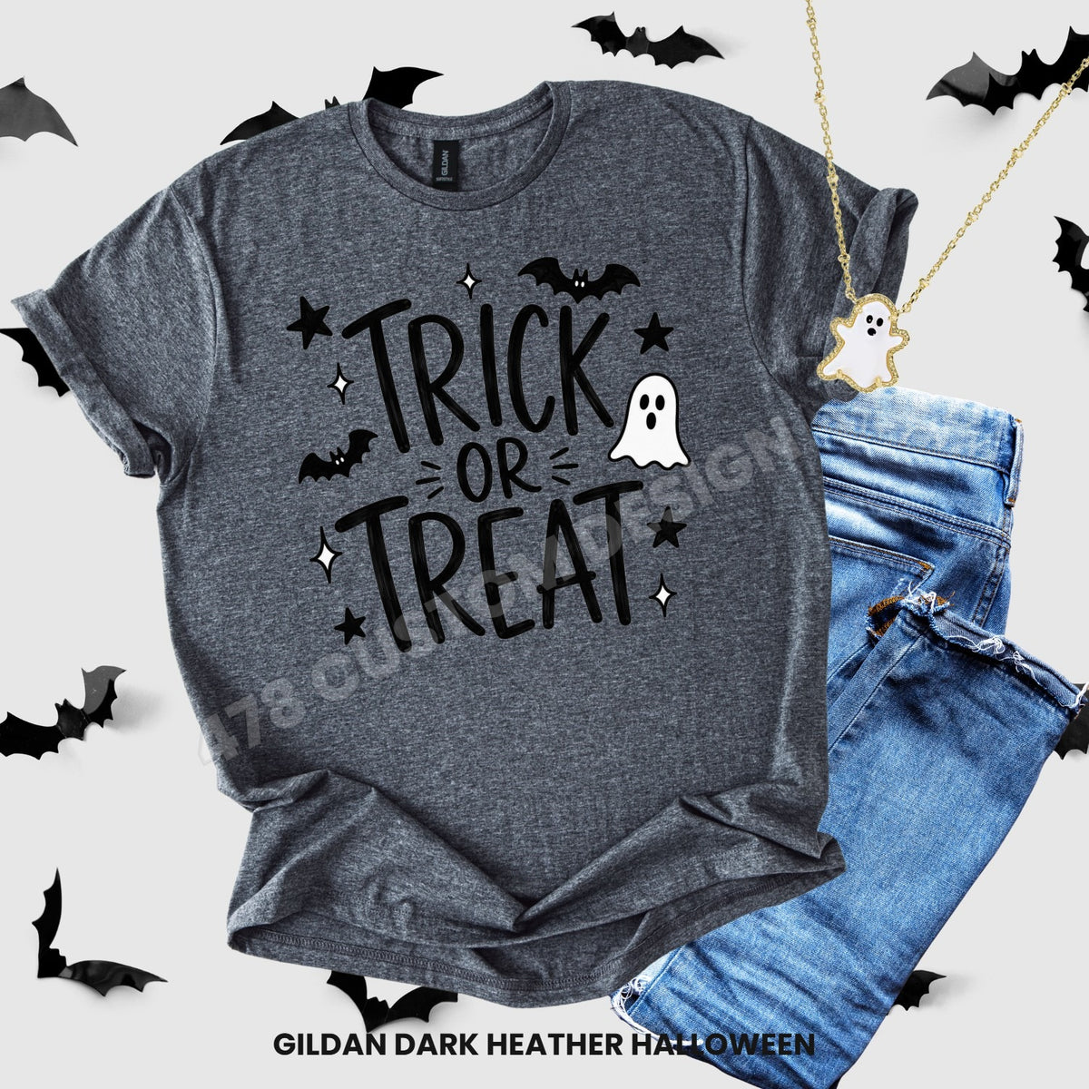Halloween- Trick or Treat- Black & White