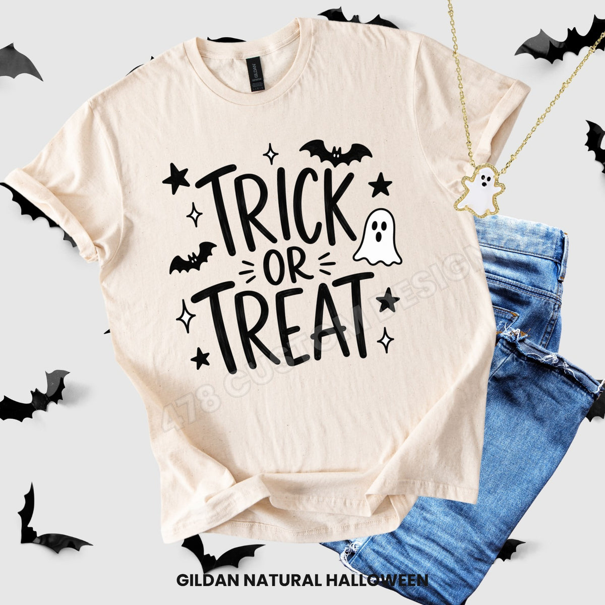 Halloween- Trick or Treat- Black & White