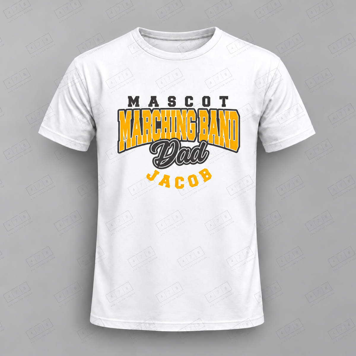 Custom Marching Band Dad Top example