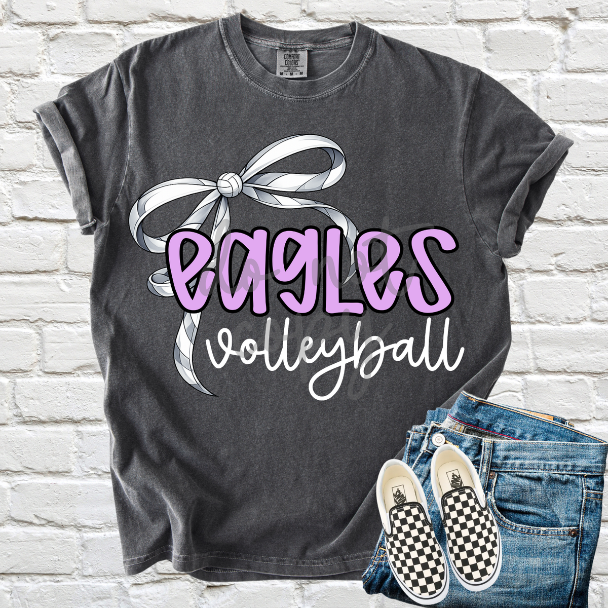 Custom Thin Volleyball Bow Top — design example 1
