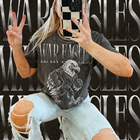 War Eagles 2 Halftone Mascot Shirt apparel mockup