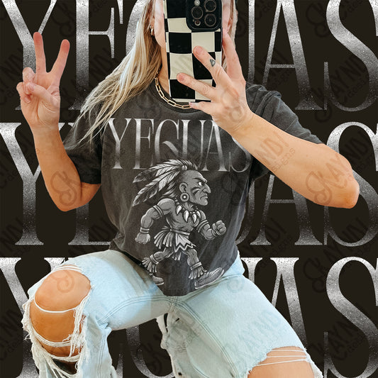Yeguas 3 Halftone Mascot Shirt apparel mockup