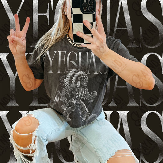 Yeguas Halftone Mascot Shirt apparel mockup